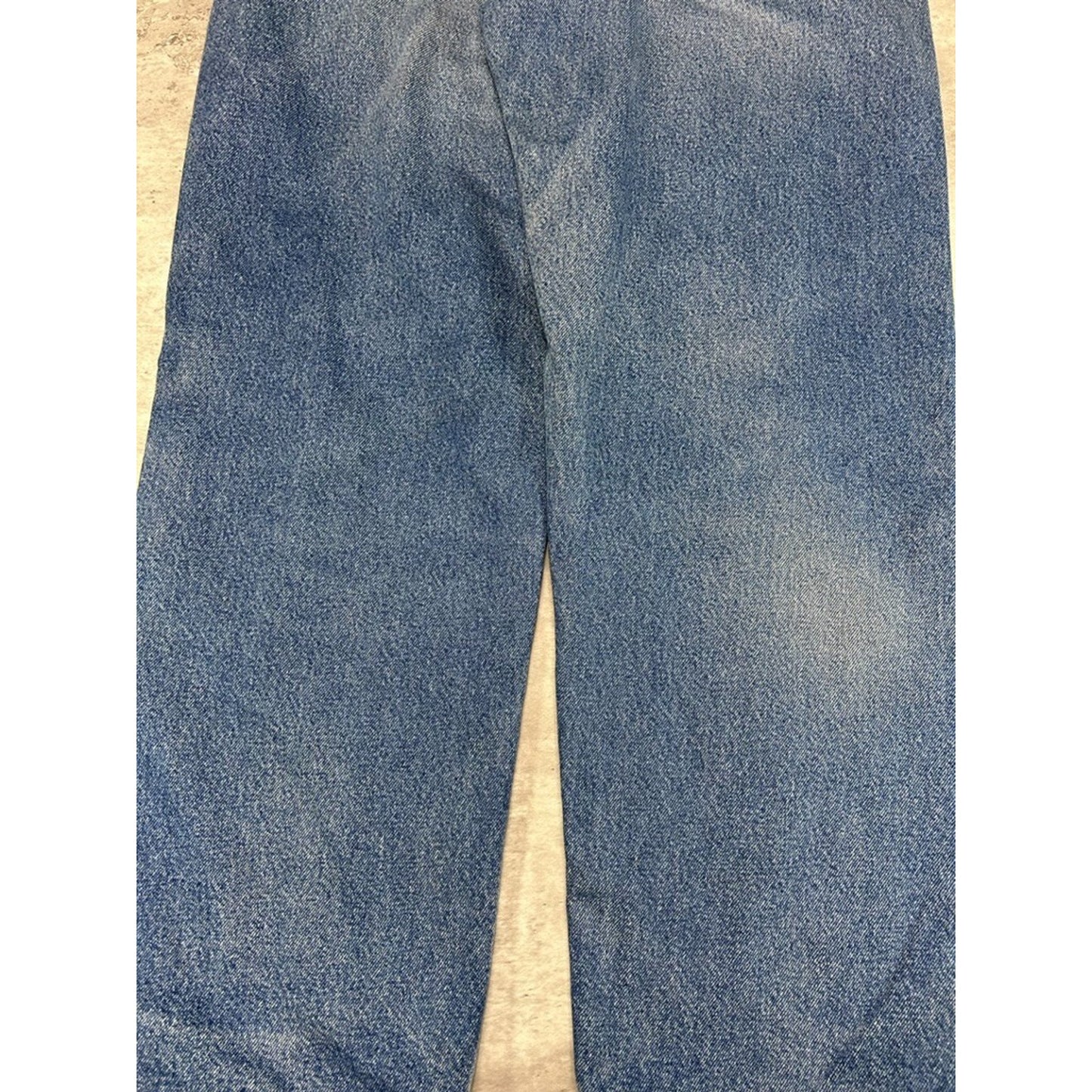 Vintage Carhartt Plaid Lined Medium Wash Workwear Denim Pants Size 34 Blue