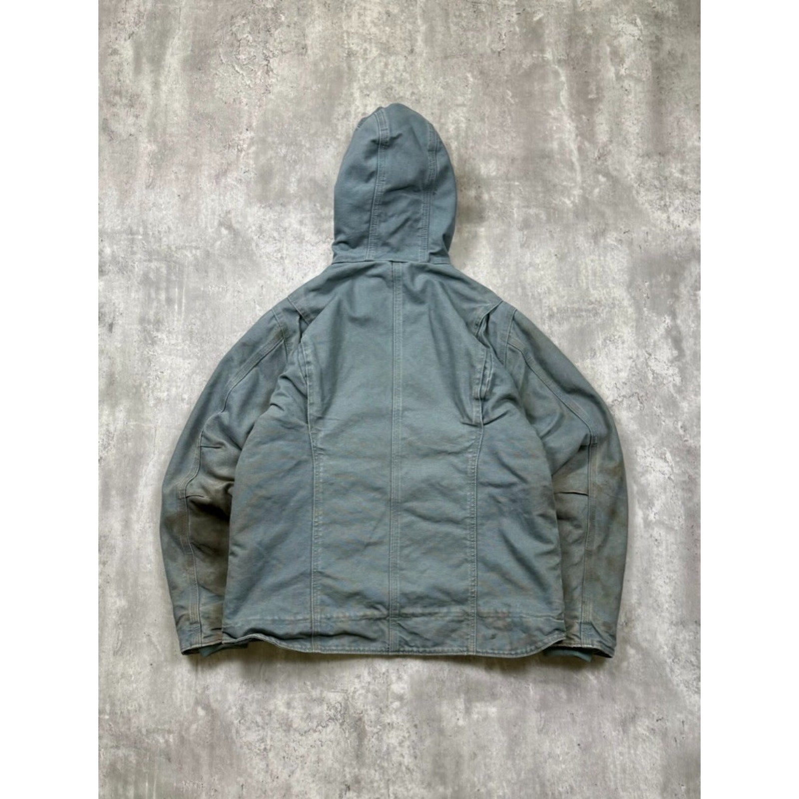 Vintage Womens Carhartt Sherpa Lined Full Zip Hooded Detroit Jacket Size Medium