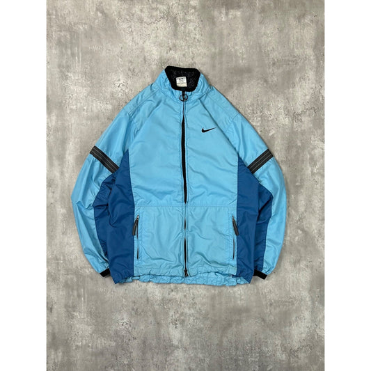 Vintage Nike Embroidered Mini Swoosh Two Tone Windbreaker Jacket Size Medium