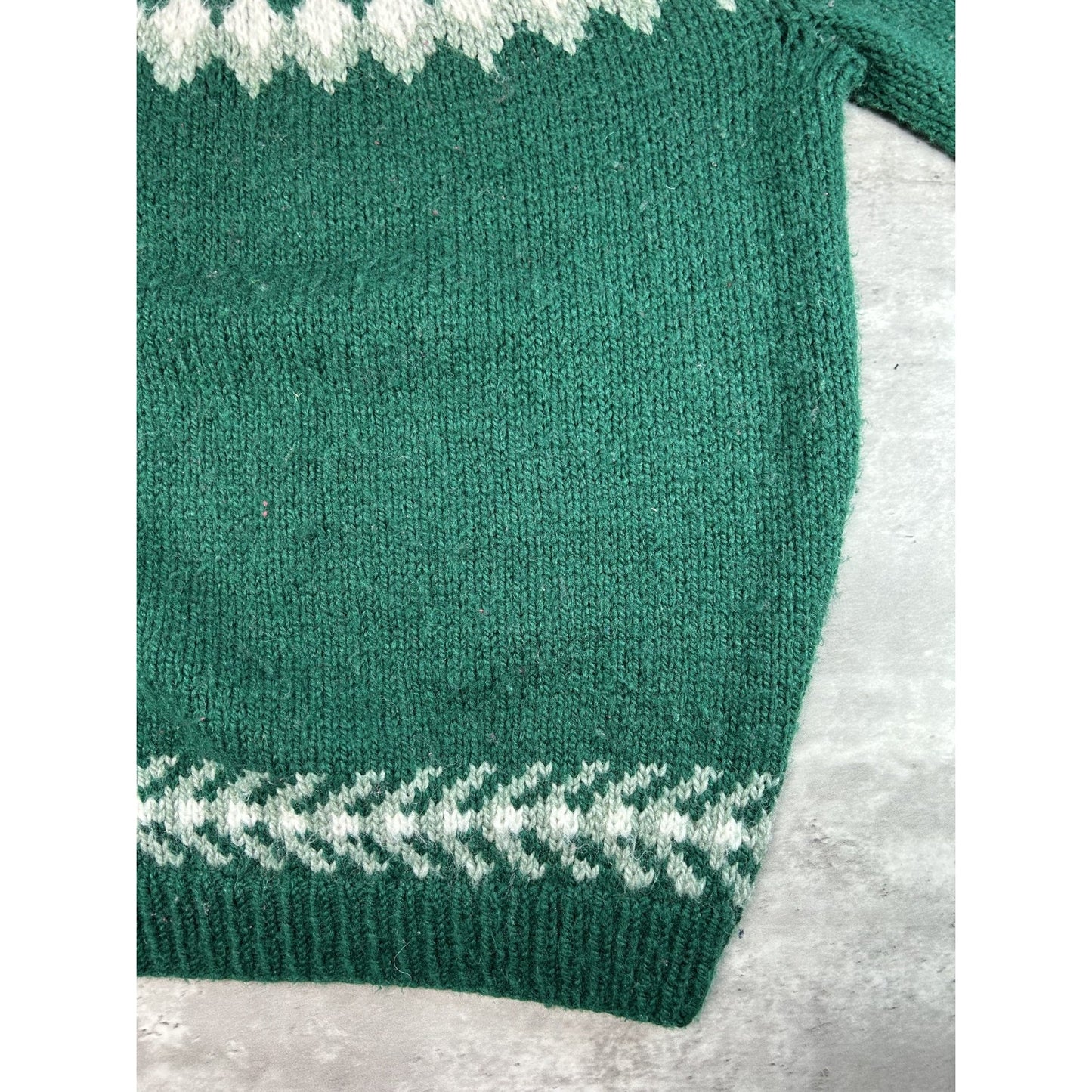 Vintage Heavyweight Geometric Striped Pullover Ribbed Sweater Size XL