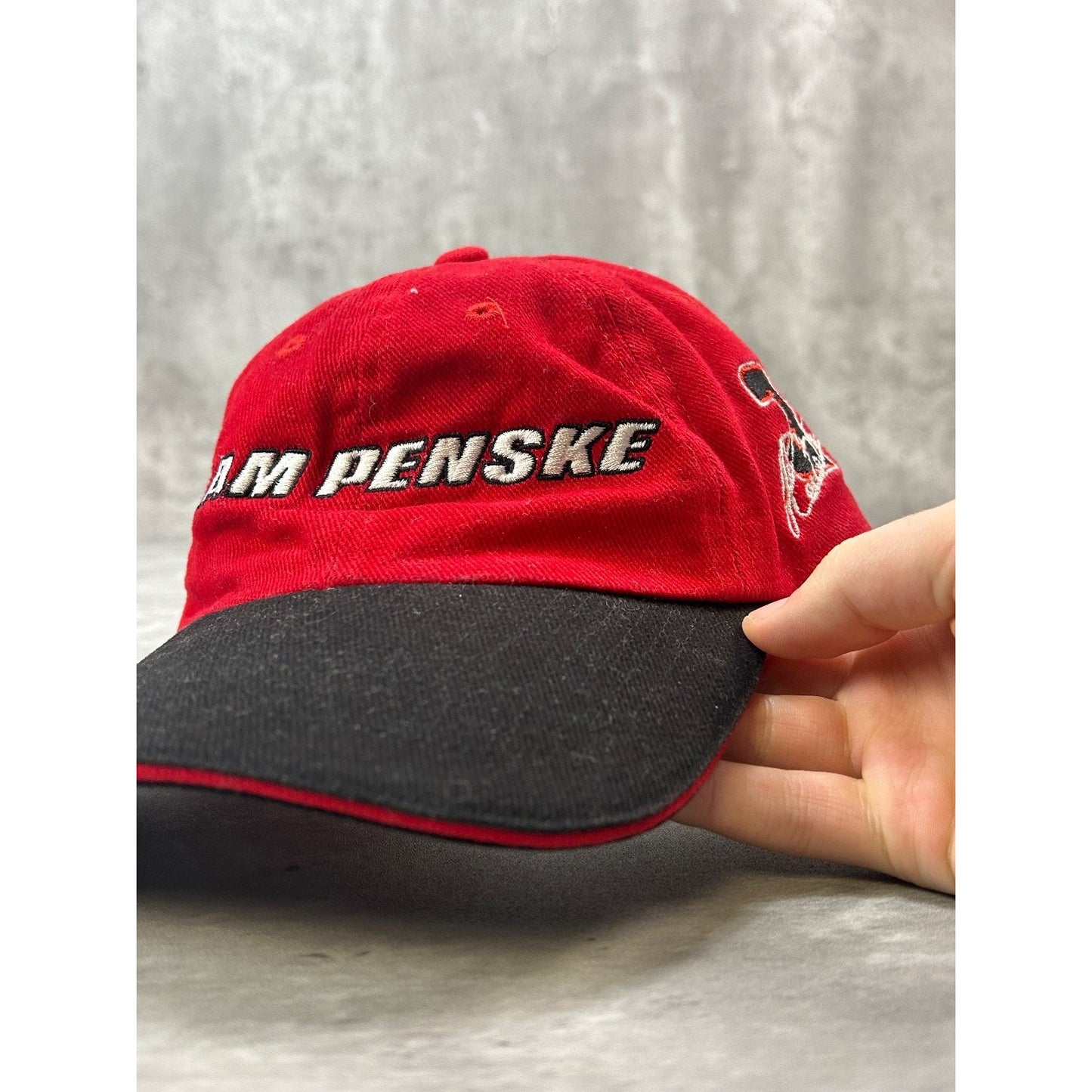 Vintage 2004 Nascar Team Penske Embroidered Spellout Strapback Hat OSFA