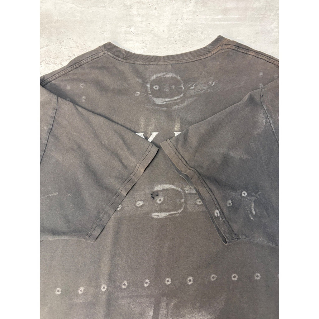 Vintage Disturbed Aslyum Heavy Metal Music Black Band T-Shirt Size XL