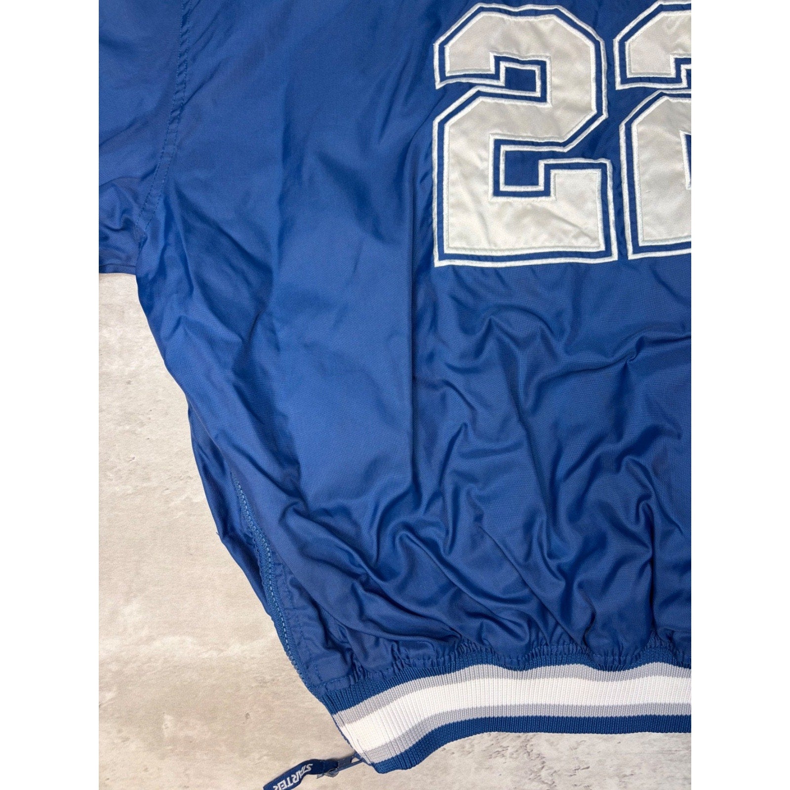 VTG 90s Emmitt Smith #22 Dallas Cowboys NFL Starter Windbreaker Jacket Sz Large