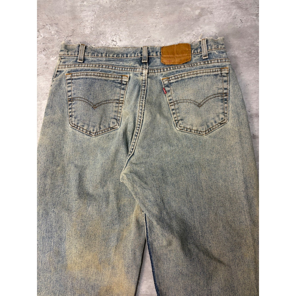 Vintage 90s Levis 560 Red Tab Light Wash Denim Pants Size 35