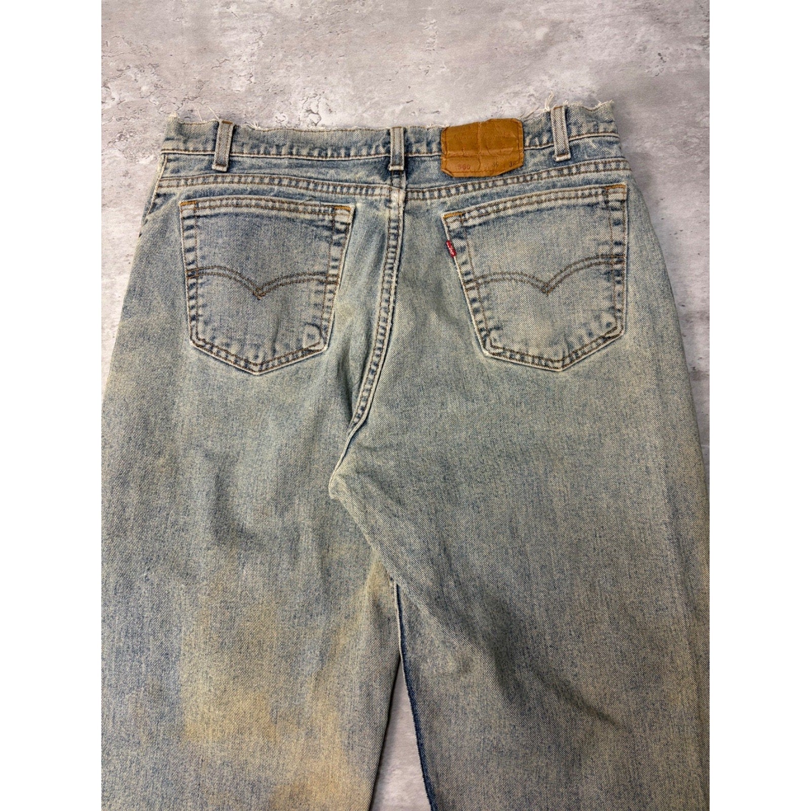 Vintage 90s Levis 560 Red Tab Light Wash Denim Pants Size 35