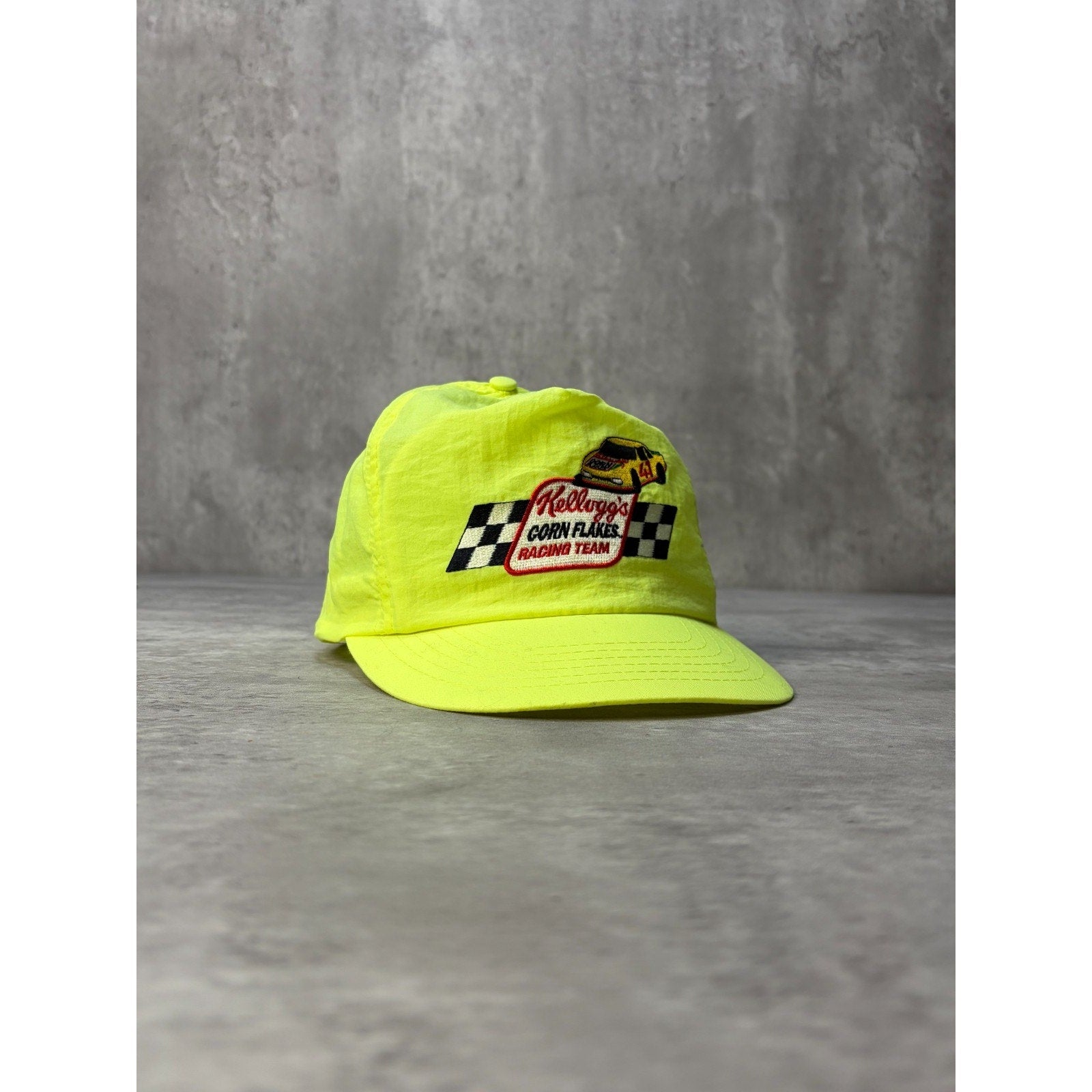 Vintage 90s Kelloggs Corn Flakes Racing Team Nascar Snapback Hat OSFA
