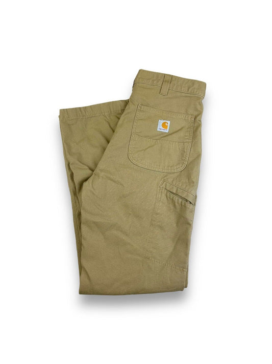 Carhartt Relaxed Fit Fleece Lined Workwear Carpenter Pants Size 33W Beige