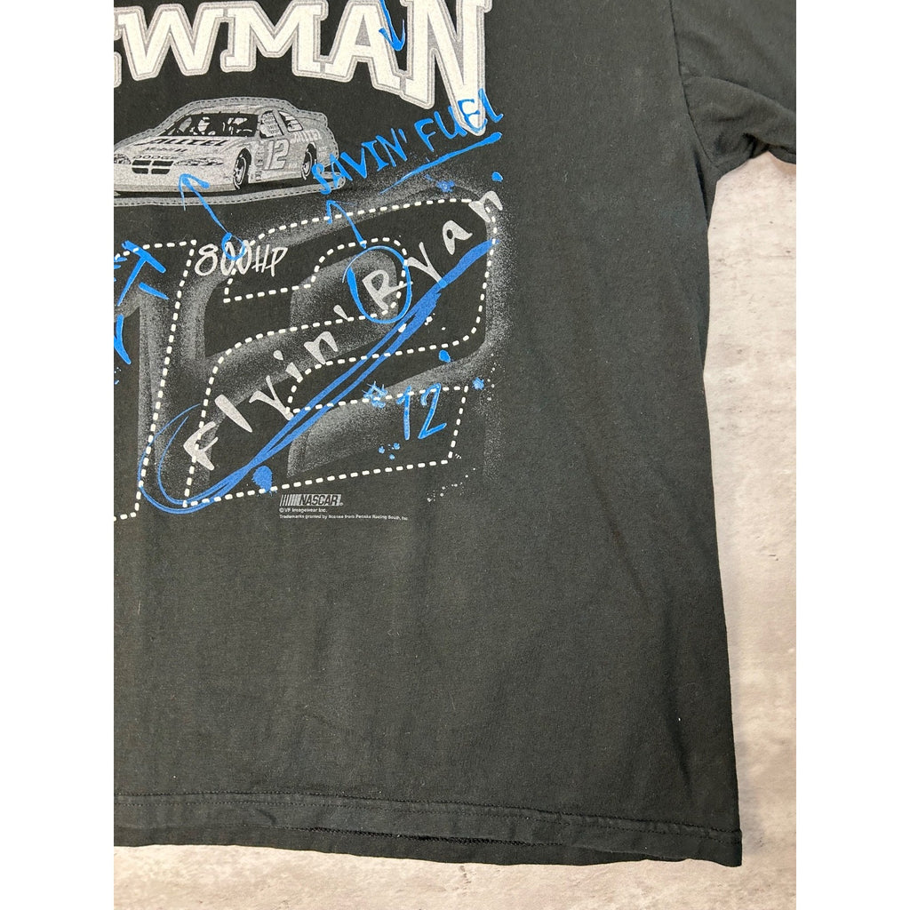 Vintage Ryan Newman #12 Alltel Racing Nascar Graphic T-Shirt Size XL
