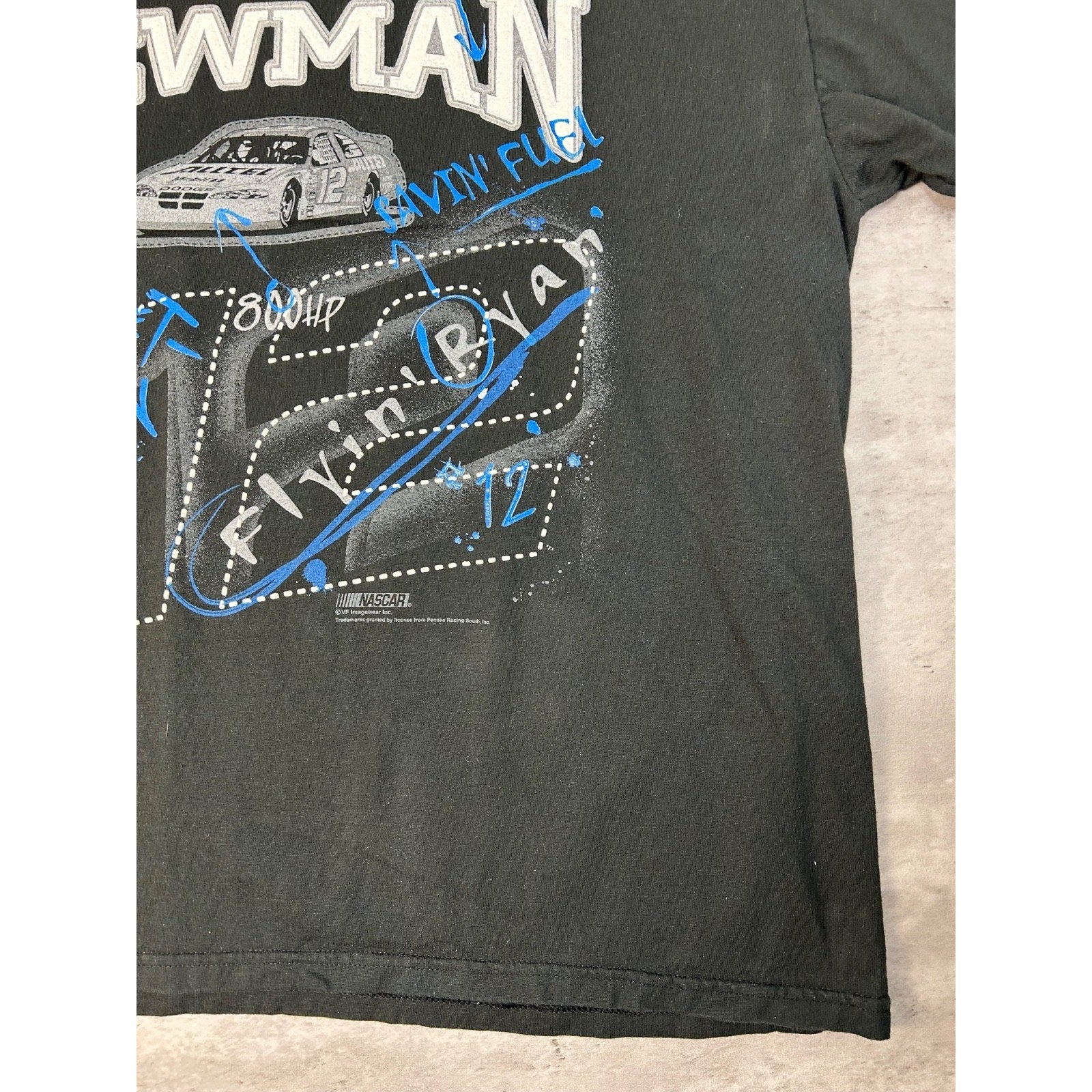 Vintage Ryan Newman #12 Alltel Racing Nascar Graphic T-Shirt Size XL