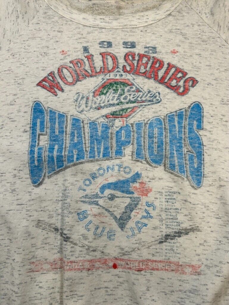 Vintage 1993 Toronto Blue Jays World Series Champs MLB Graphic Sweatshirt Large