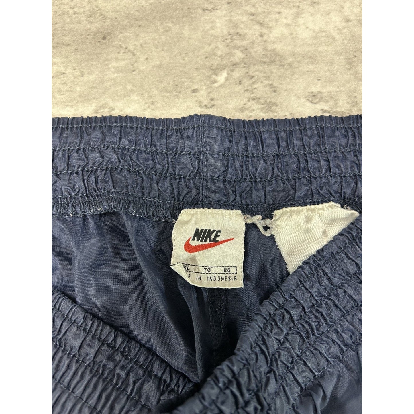 Vintage 90s Nike Embroidered Swoosh Nylon Track Pants Size XL