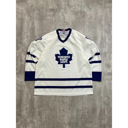 Vintage 90s Toronto Maple Leafs NHL Stitched CCM Maska Hockey Jersey Size XL