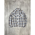 Vintage 1970s/80s JCPenny Plaid Print Reworked Cropped Button Up Shirt Sz Medium