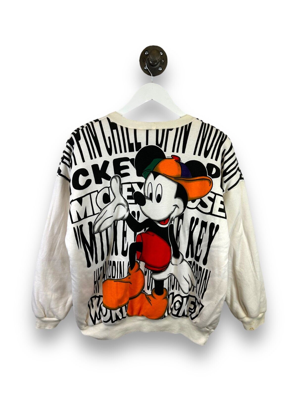 Vintage 90s Disney Mickey Unlimited Insulated All Over Print Sweatshirt Medium