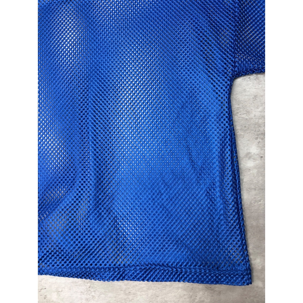 Vintage 90s Blank Loose Mesh Cropped Warm Up Football Jersey Size L/XL