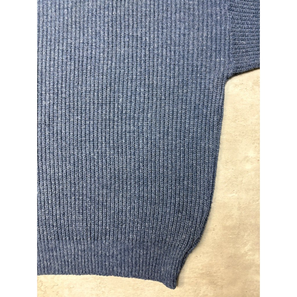 Vintage Backroad Blues Ribbed Pullover Blue Knit Sweater Size XL