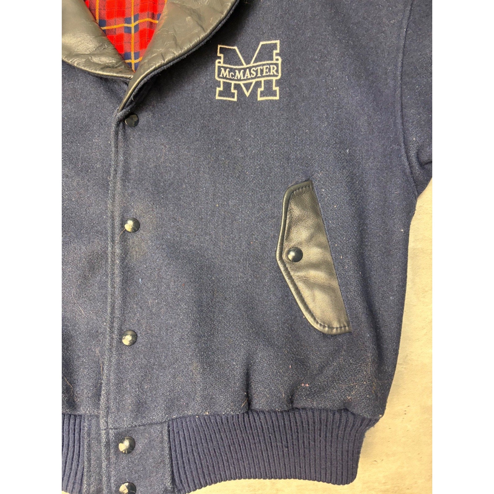 Vintage 1970s/80s McMaster University Varsity Jacket Size Medium