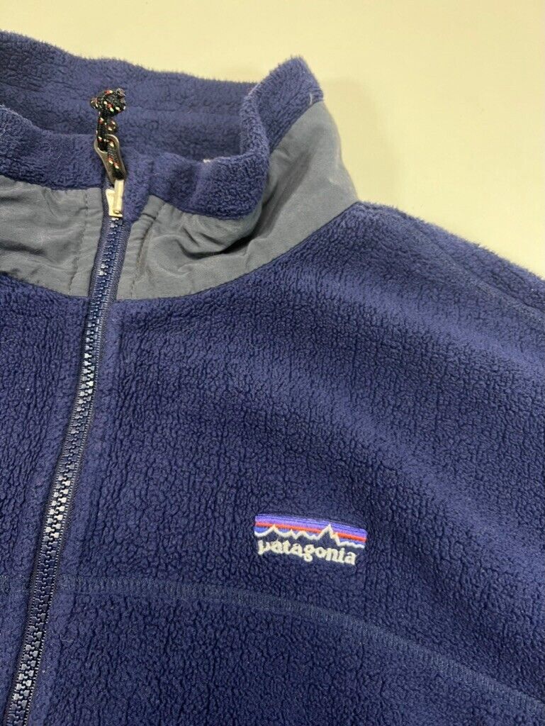 Vintage 90s Patagonia Regulator Fleece Full Zip Sweatshirt Sz Large Made In USA