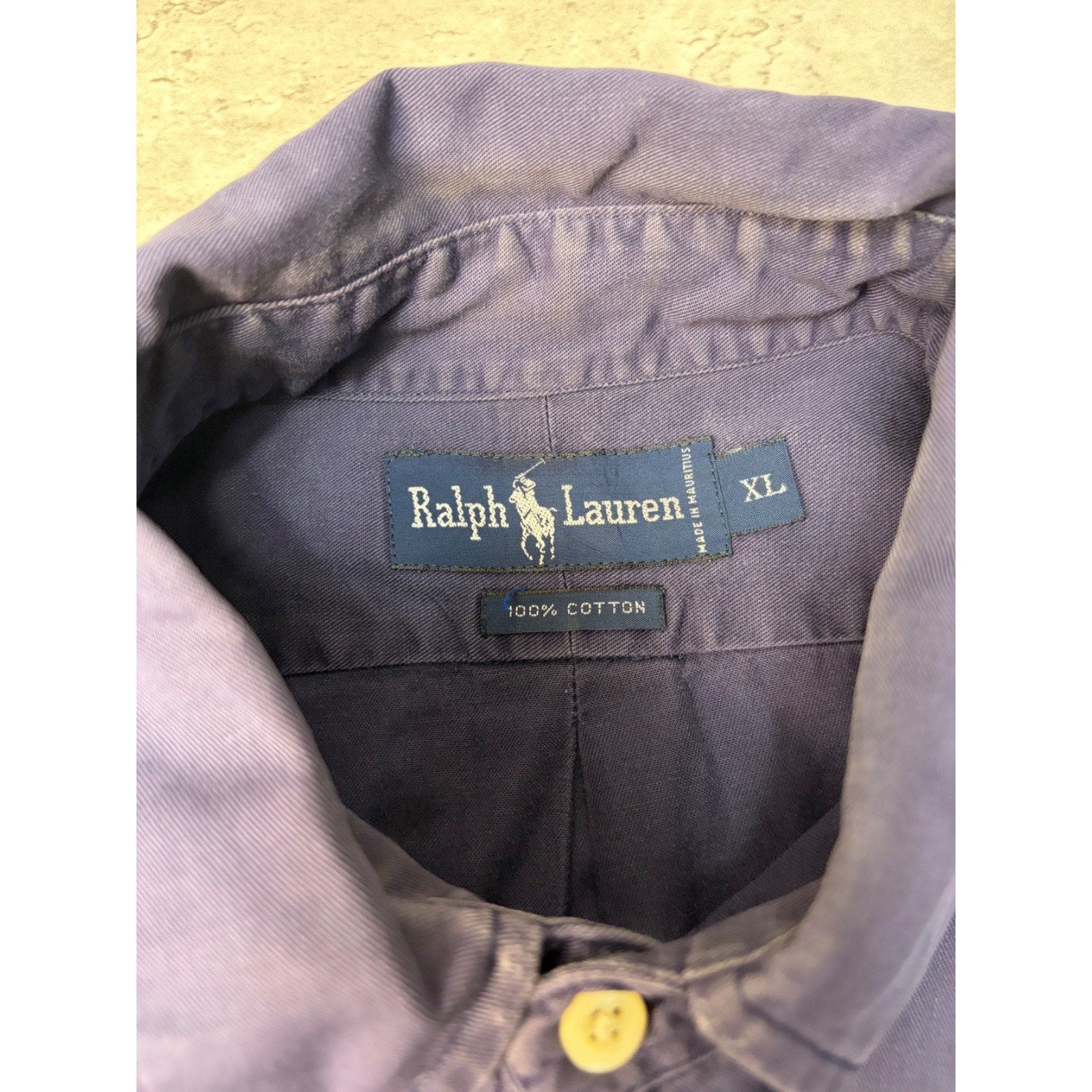 Vintage Polo Ralph Lauren Embroidered Pony Long Sleeve Button Up Shirt Size XL