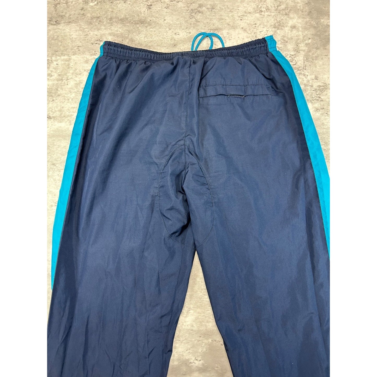 Vintage 2000s Nike Graphic Logo Two Tone Nylon Track Pants Size Medium