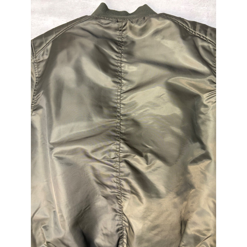 Vintage Y2K Southpole Olive Green Full Zip Bomber Jacket Size Medium