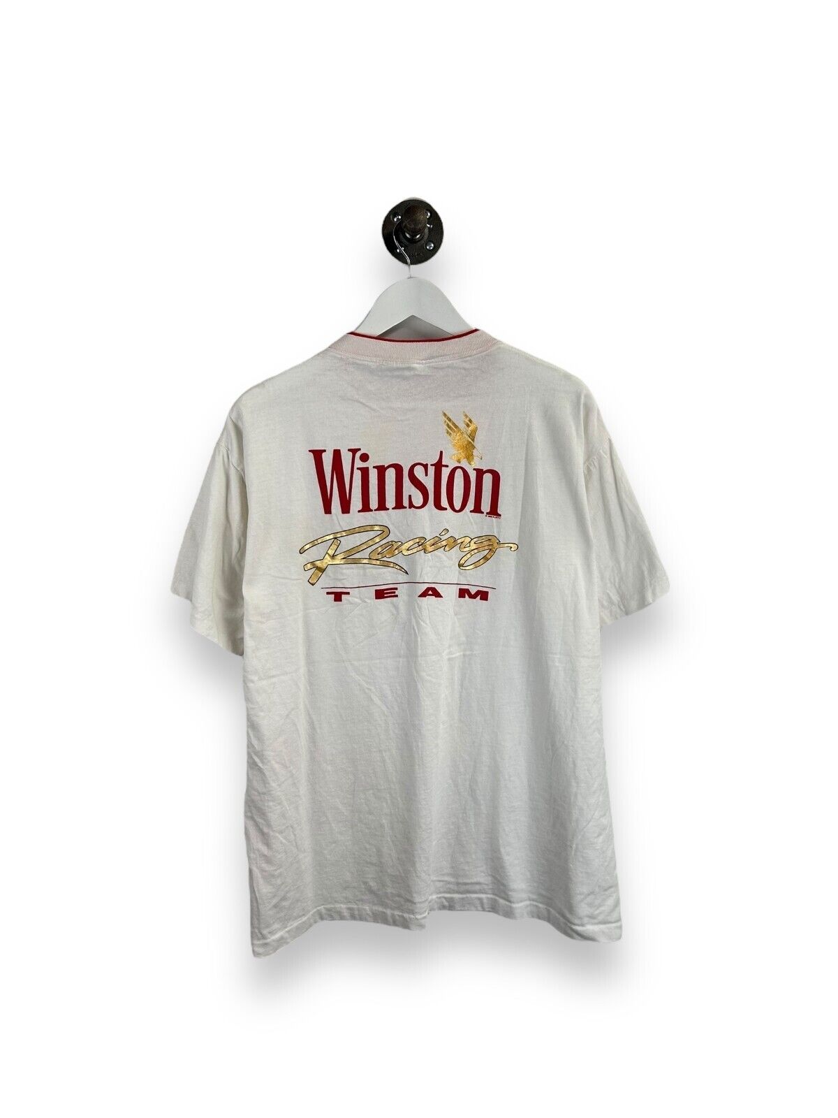 Vintage 1992 Winston Racing Team Nascar Graphic Pocket T-Shirt Size XL White