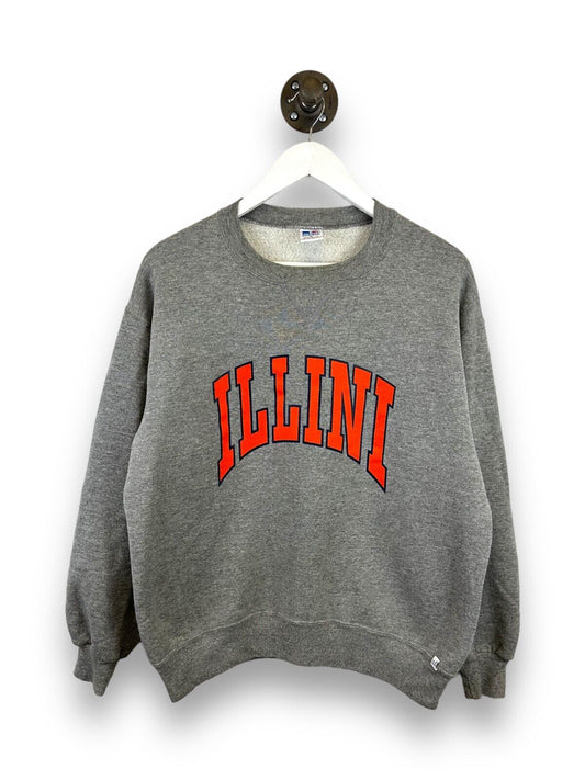 Vintage 90s Illinois Fighting Illini Russell Athletic Sweatshirt Size Large