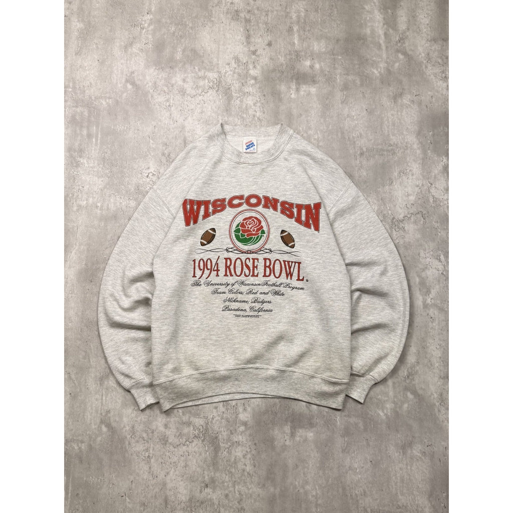 Vintage 1994 Wisconsin Badgers NCAA Rose Bowl Graphic Sweatshirt Size Medium