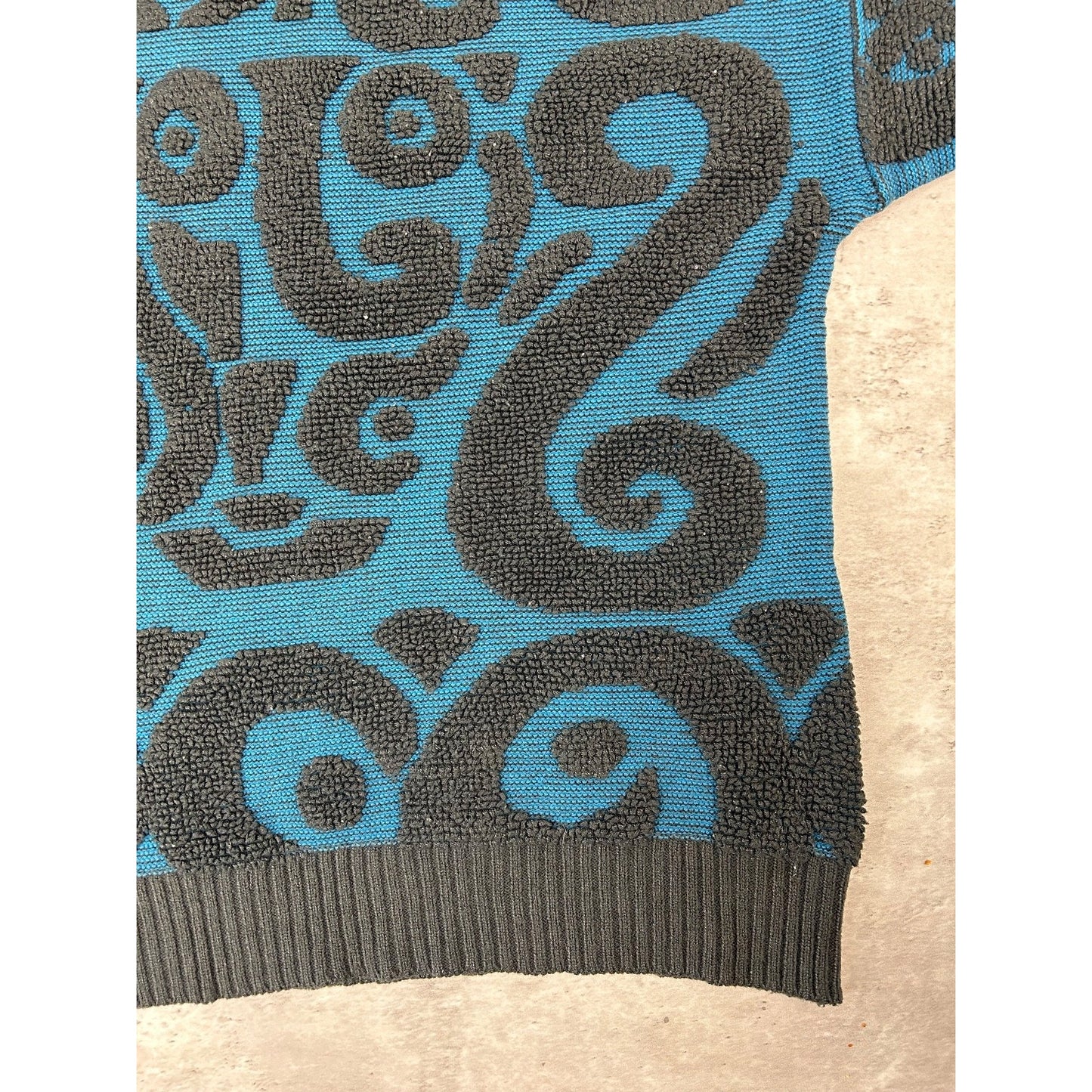 Vintage 90s Saturdays Abstract 3D Print Knit Sweater Size Large