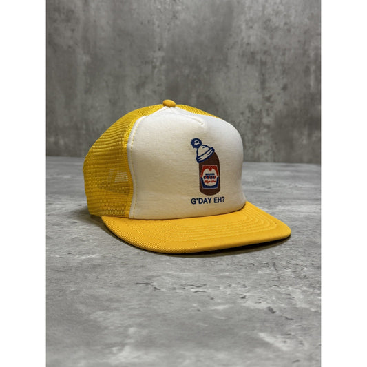 Vintage 80s/90s Molson Canadian G'day Eh Beer Promo Trucker Snapback Hat OSFA