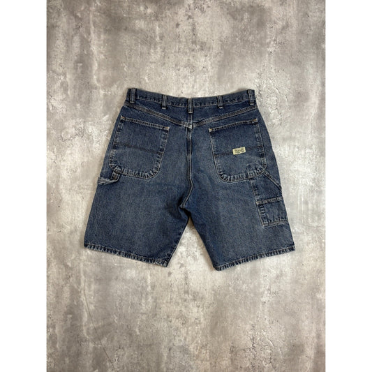 Vintage Wrangler Authentics Medium Wash Denim Workwear Shorts Size 34 Blue