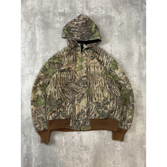 Vintage 80s/90s Walls Realtree Camo Full Zip Hooded Hunting Jacket Size Large