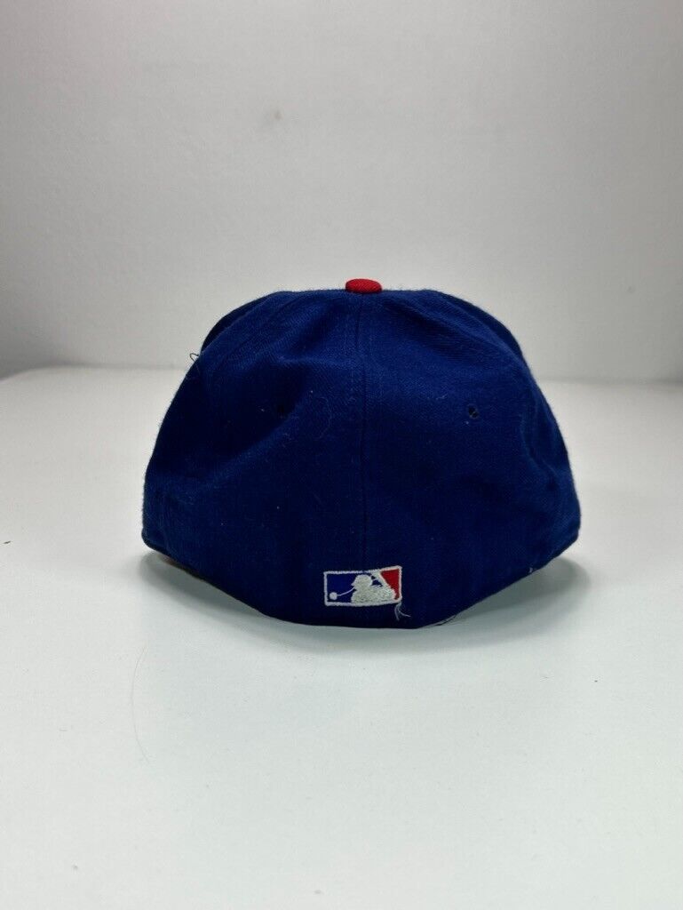 Vintage 90s Chicago Cubs MLB New Era 100% Wool Fitted Hat OSFA 6 3/4