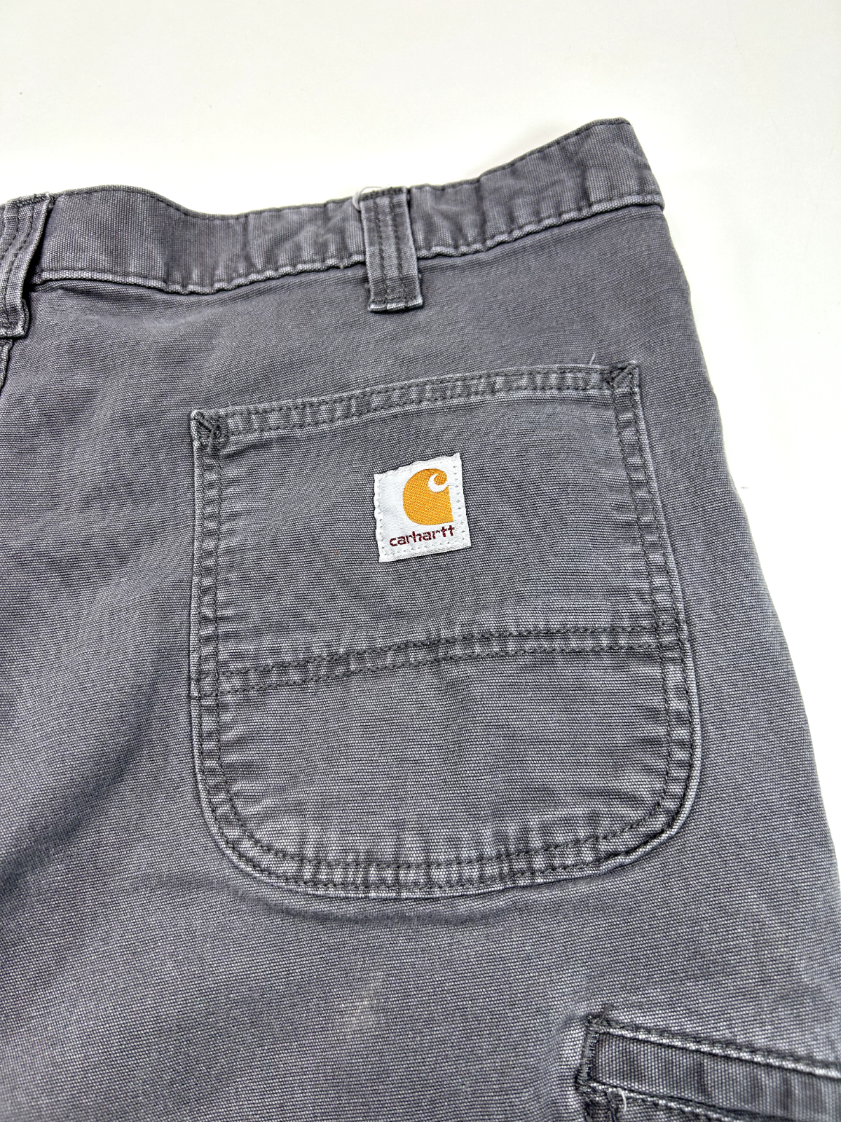 Carhartt Relaxed Fit Canvas Workwear Carpenter Pants Size 38 Gray