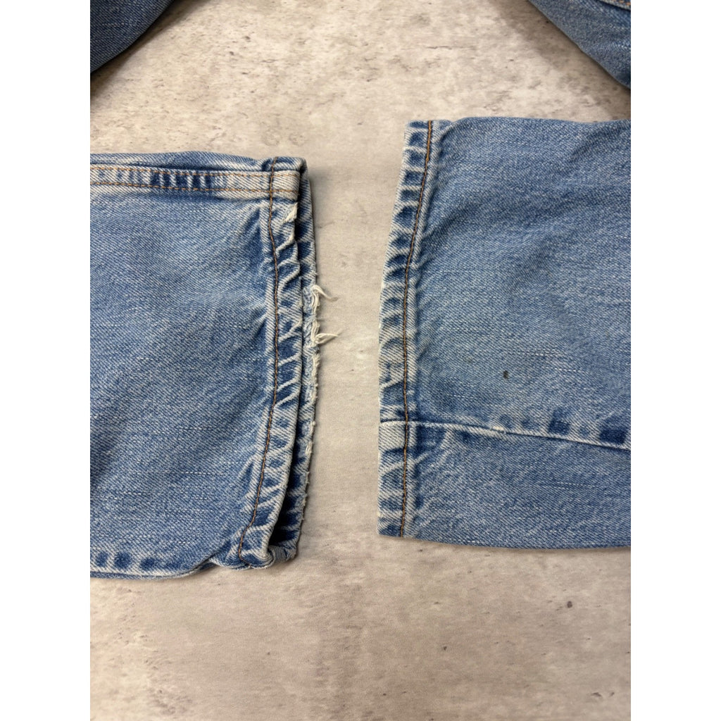 Vintage Levis 505 Red Tab Straight Leg Regular Fit Light Wash Denim Pants Sz 37