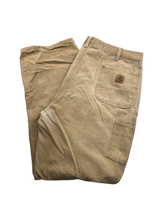 Vintage Carhartt Canvas Workwear Carpenter Pants Size 42 Beige