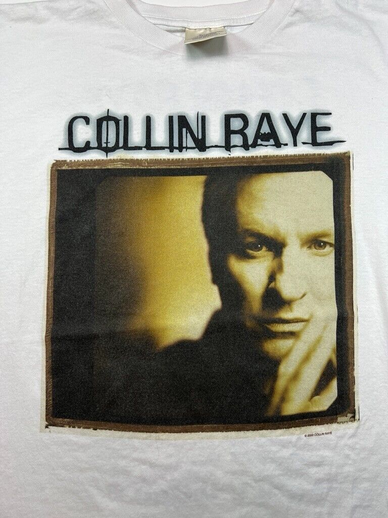 Vintage 2000 Collin Raye Tracks Tour Country Music Graphic T-Shirt Size Large