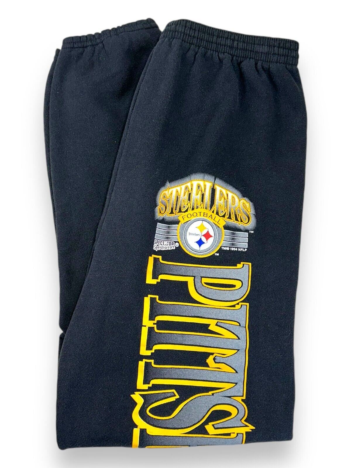 Vintage 1994 Pittsburgh Steelers NFL Graphic Spellout Sweat Pants Size Large 90s