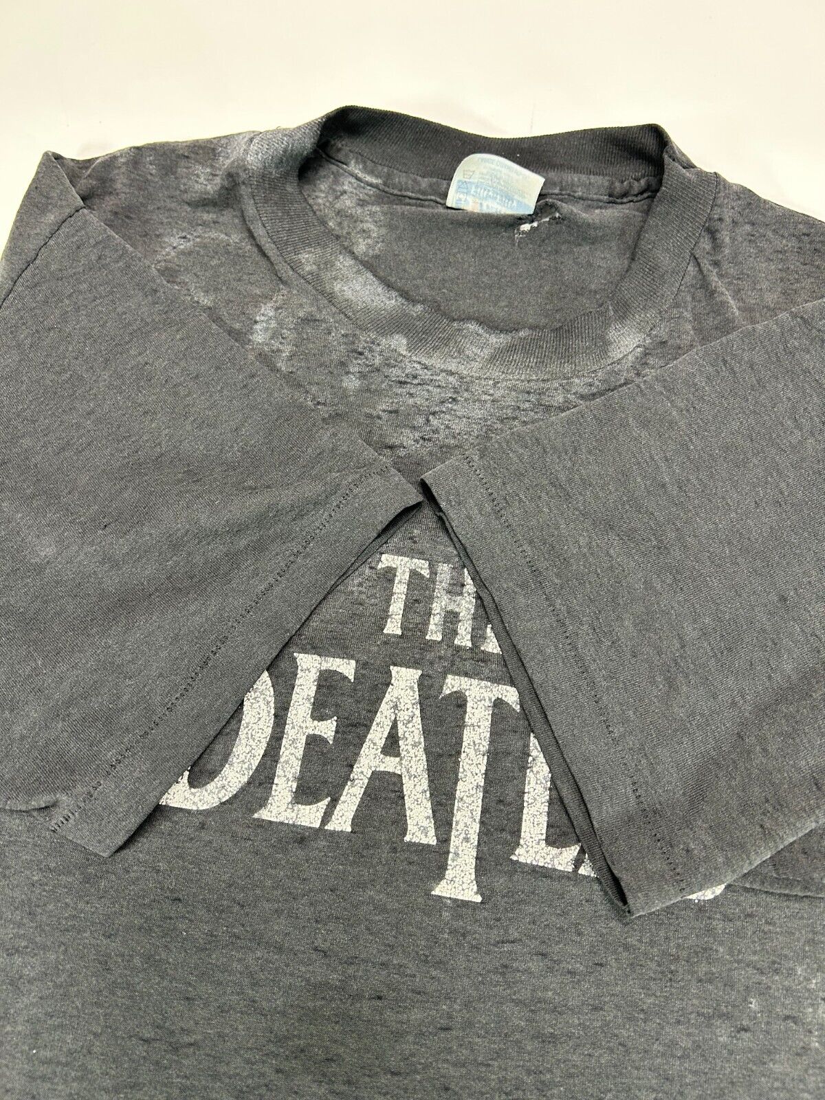 VTG 80s/90s The Beatles Rock Music Graphic Spellout Distressed T-Shirt Sz Large