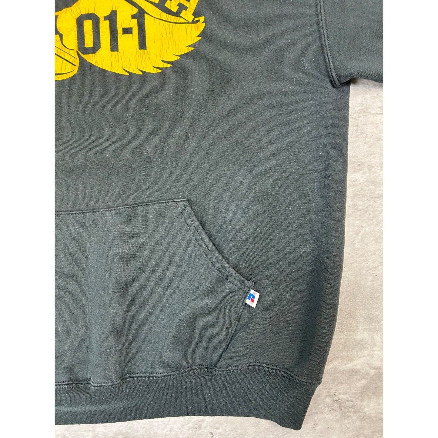 Vintage 90s Tuscola 01-1 Wingfoot Graphic Hooded Collegiate Sweatshirt Sz Large