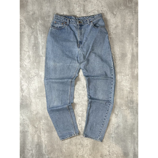 Vintage 90s Womens Levis 550 Red Tab Light Wash Denim Pants Size 33 Blue