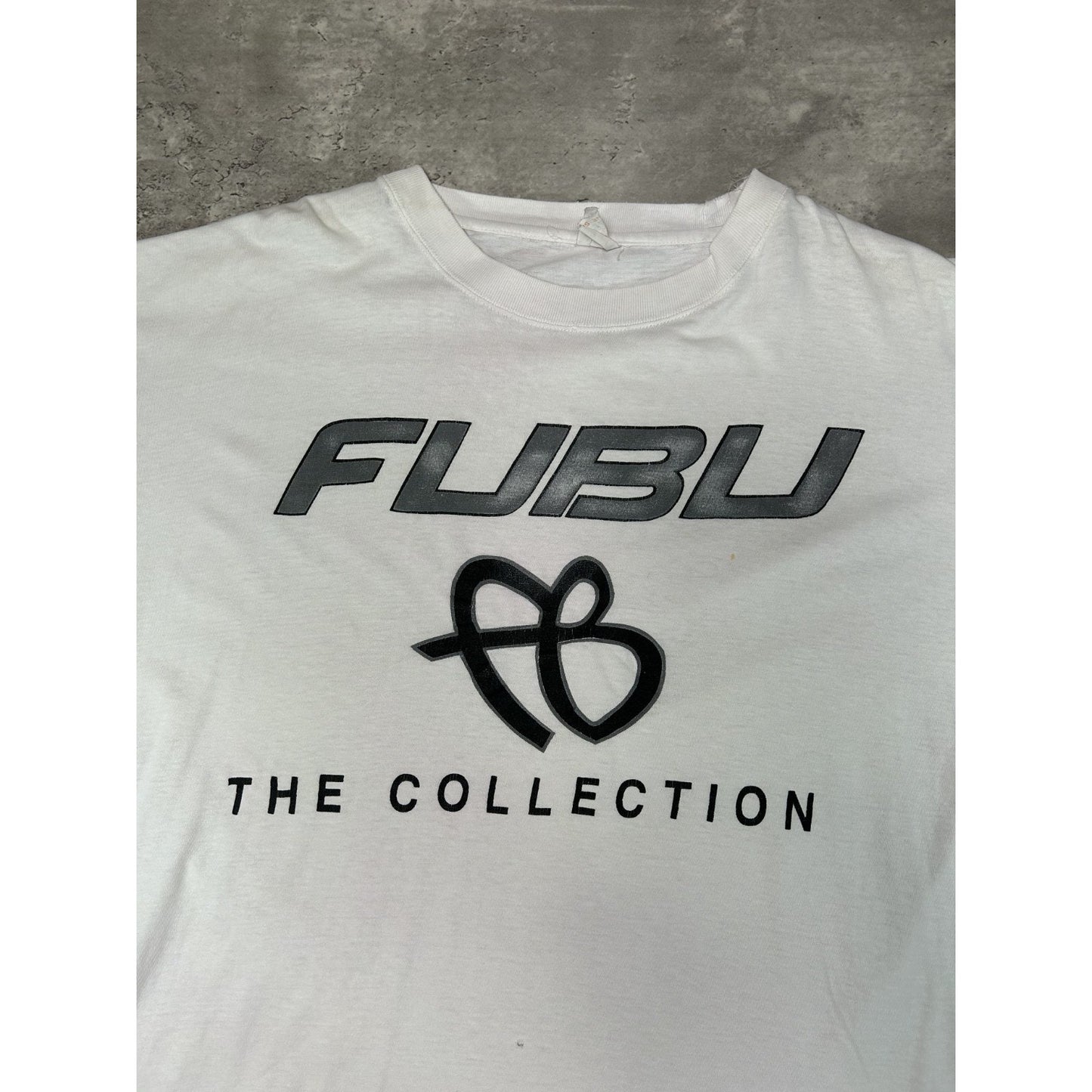 Vintage Y2k Fubu Collection Spellout Graphic T-Shirt Size 2XL White