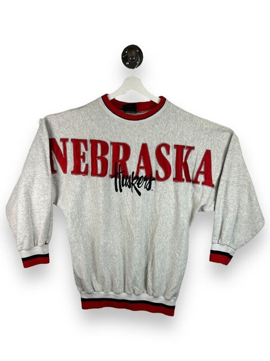 Vintage 90s Nebraska Corn Huskers NCAA Big Graphic Sweatshirt Size XL