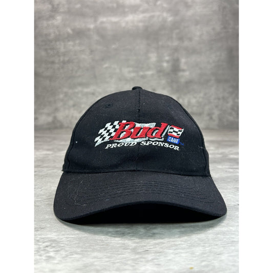 Vintage 2000s Budweiser Racing Nascar Embroidered Spellout Strapback Hat OSFA