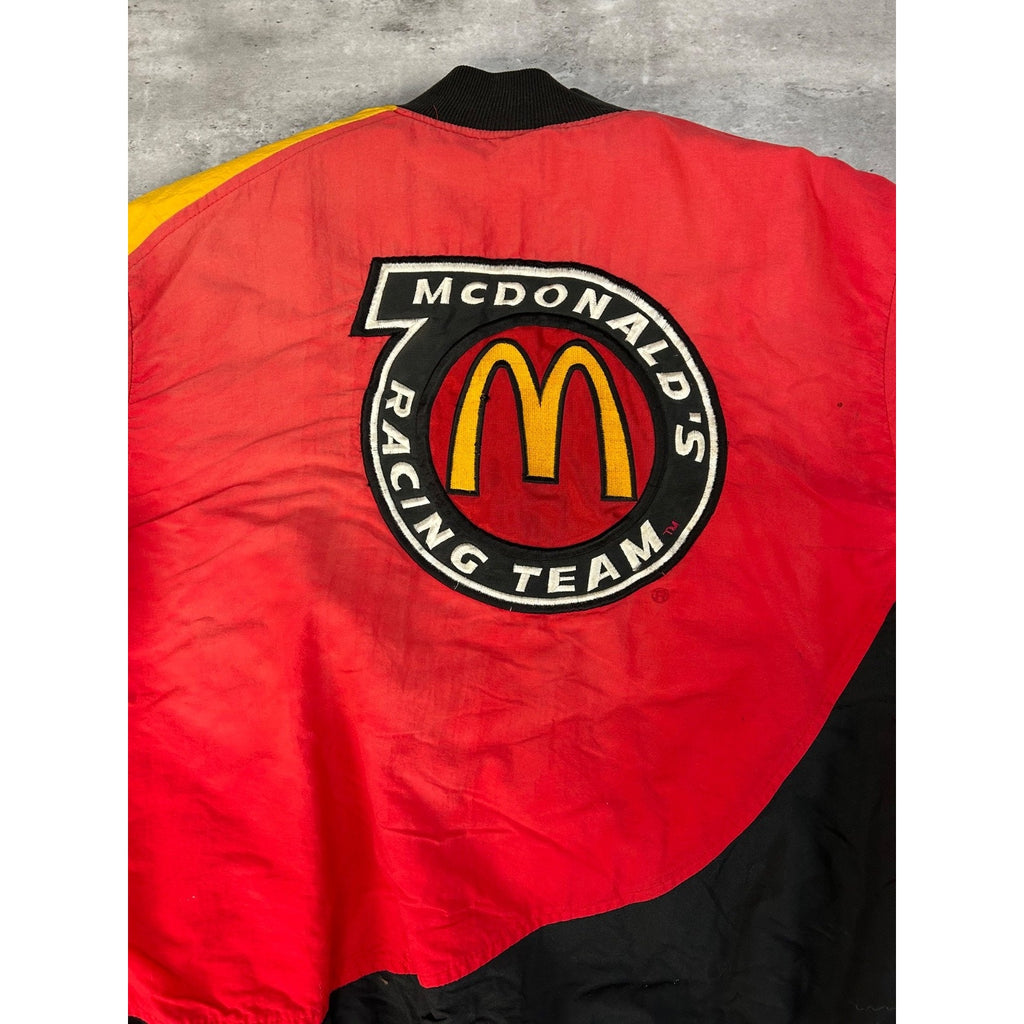 Vintage 1995 Bill Elliot #94 McDonalds Racing Nascar Bomber Jacket Size XL