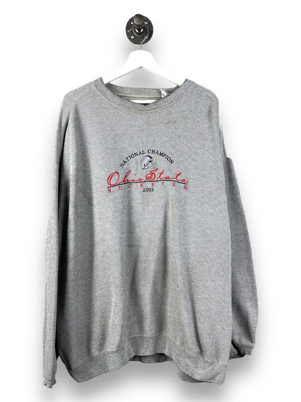 Vintage 2002 Ohio State Buckeyes National Champ NCAA Football Sweatshirt Sz 2XL