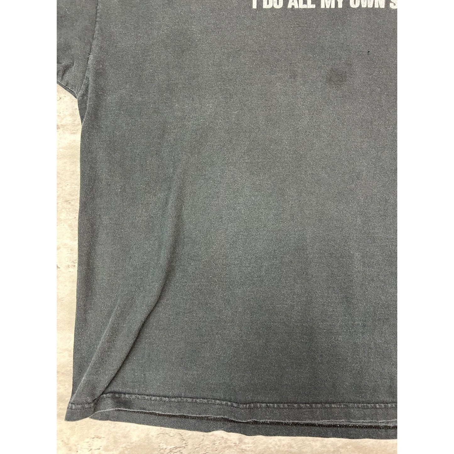 Vintage I Do All My Own Stunts Stick Figure Comedy Graphic T-Shirt Size 2XL