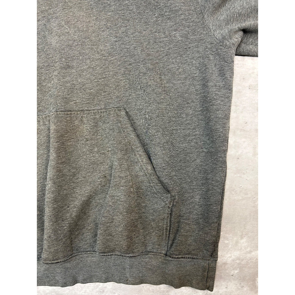 Vintage 2000s Nike Embroidered Mini Swoosh Hooded Sweatshirt Size XL Gray