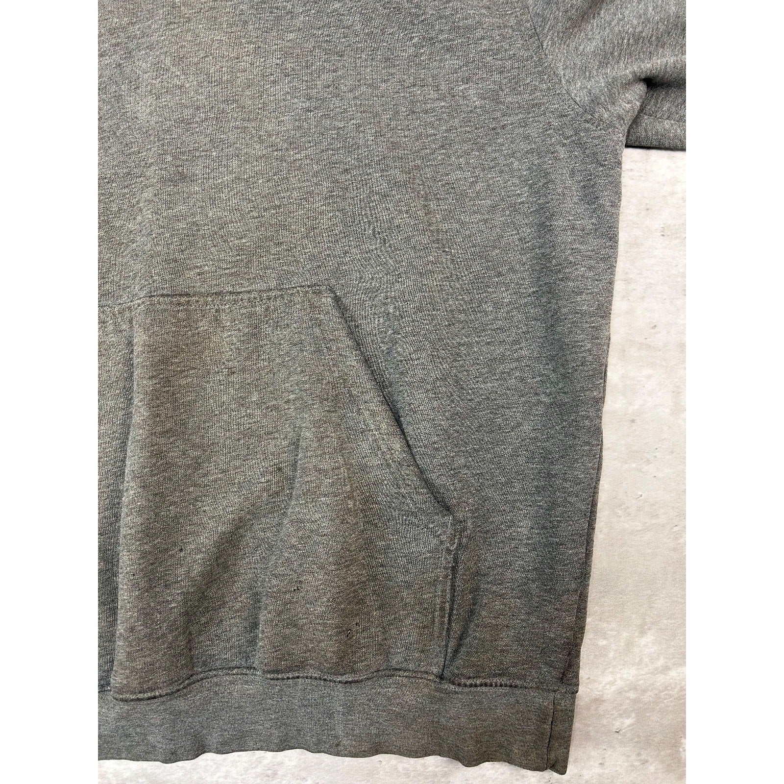 Vintage 2000s Nike Embroidered Mini Swoosh Hooded Sweatshirt Size XL Gray