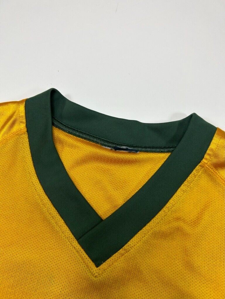 Vintage Green Bay Packers NFL Embroidered Spellout Logo Jersey Size XL Yellow